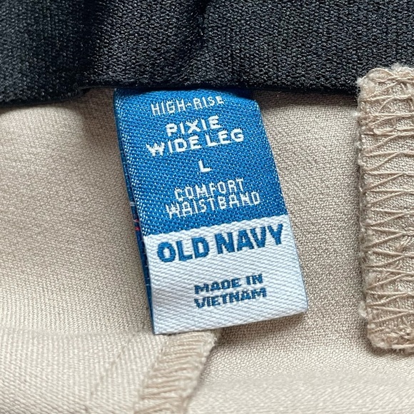 NWT Old Navy High Rise Pull On Pixie Wide Leg Pants Large Mocha Taffy Office - Picture 6 of 12